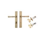 13206KPRIV60 - Verona Lever - Rectangular Backplate Privacy Kit with Privacy Turn - Brushed Brass - Privacy