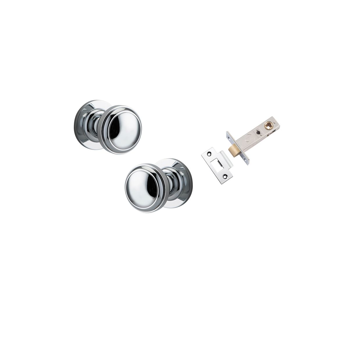 0214KPASS60 - Paddington Knob - Round Rose Passage Kit - Polished Chrome - Passage