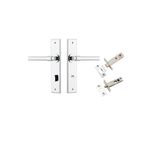 11904KPRIV60 - Helsinki Lever - Chamfered Backplate Privacy Kit with Privacy Turn - Polished Chrome - Privacy