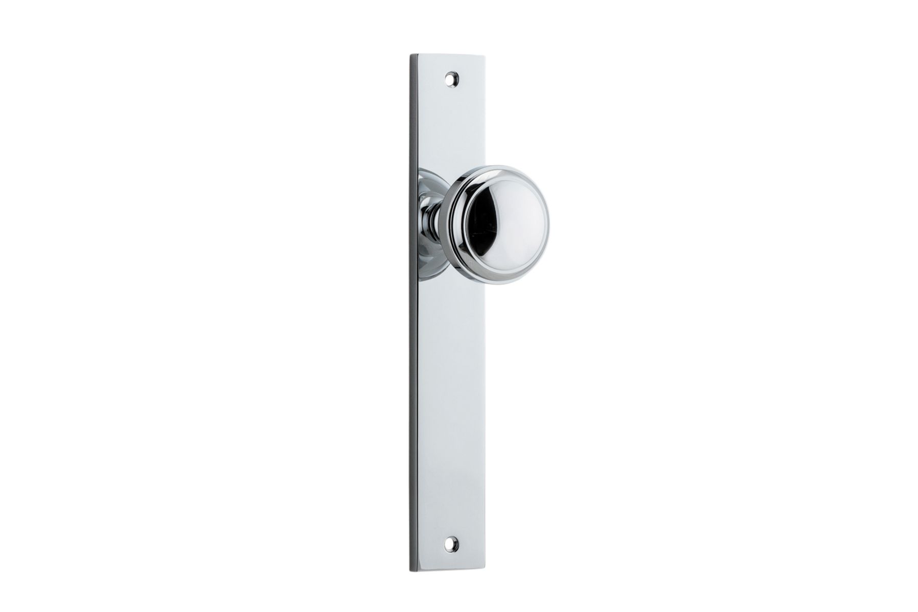 11820 - Paddington Knob - Rectangular Backplate - Polished Chrome - Passage