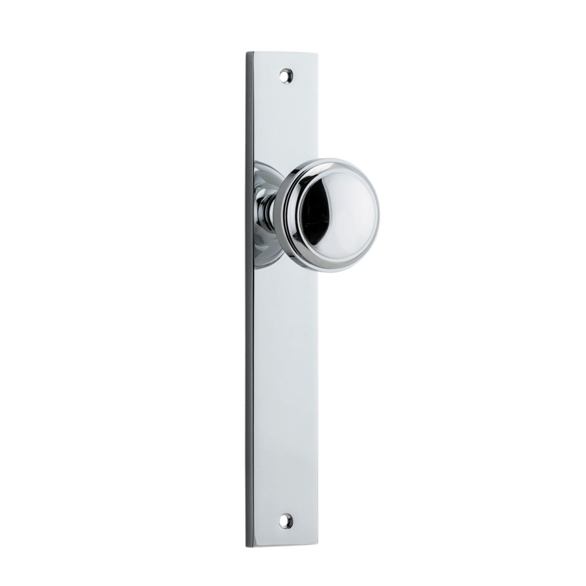 11820 - Paddington Knob - Rectangular Backplate - Polished Chrome - Passage