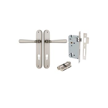 Copenhagen Lever - Oval Backplate Entrance Kit with High Security Lock