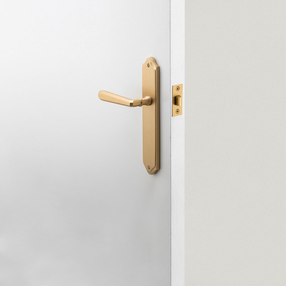 15374 - Copenhagen Lever - Shouldered Backplate - Brushed Brass - Passage