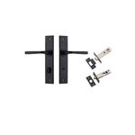 12788KPRIV60 - Annecy Lever - Chamfered Backplate Privacy Kit with Privacy Turn - Matt Black - Privacy