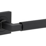 0423KIBPRIV60 - Brunswick Lever - Square Rose Privacy Kit (Inbuilt Privacy) - Matt Black - Privacy