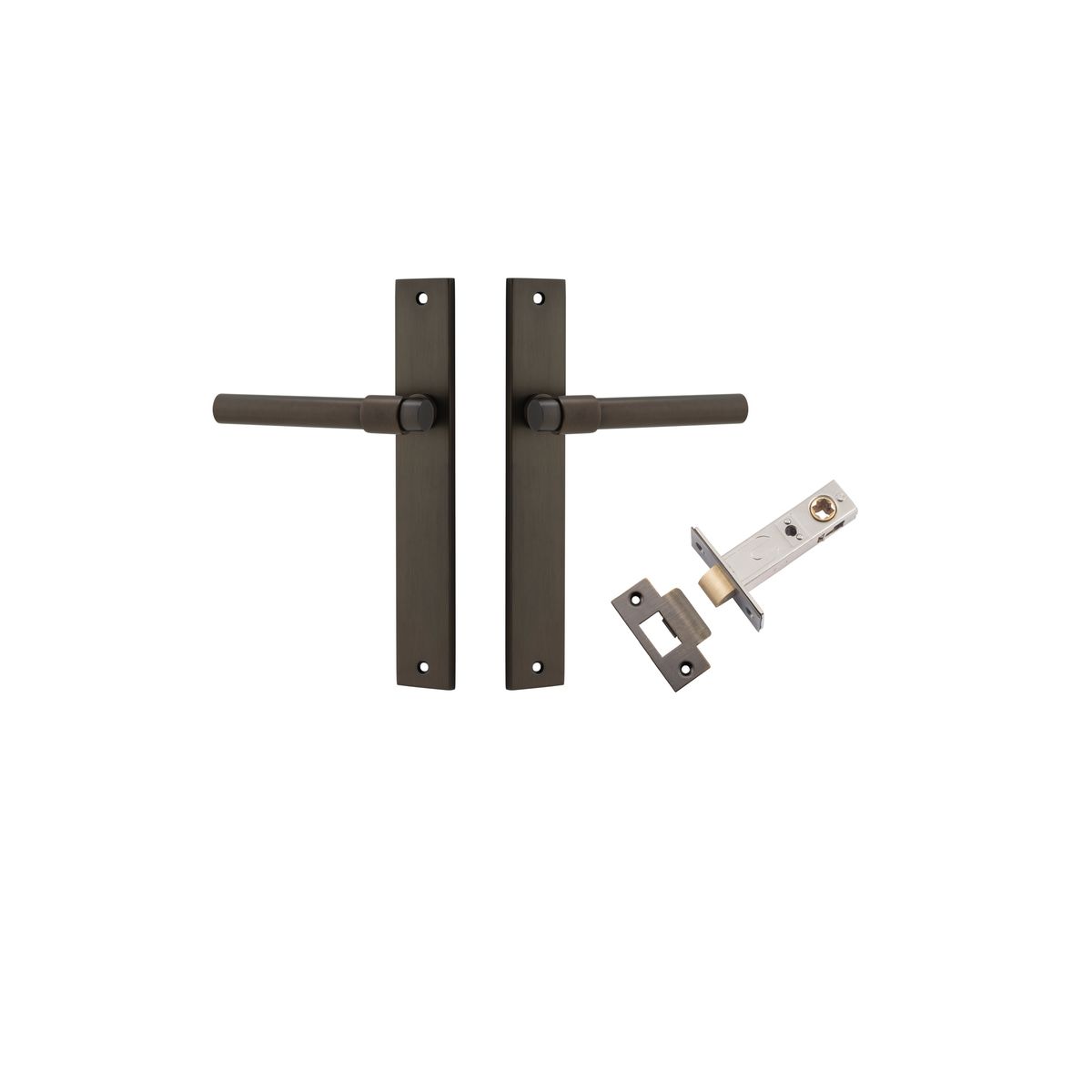10896KPASS60 - Helsinki Lever - Rectangular Backplate Passage Kit - Signature Brass - Passage