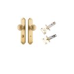 15326KPRIV60 - Paddington Knob - Shouldered Backplate Privacy Kit with Privacy Turn - Brushed Brass - Privacy