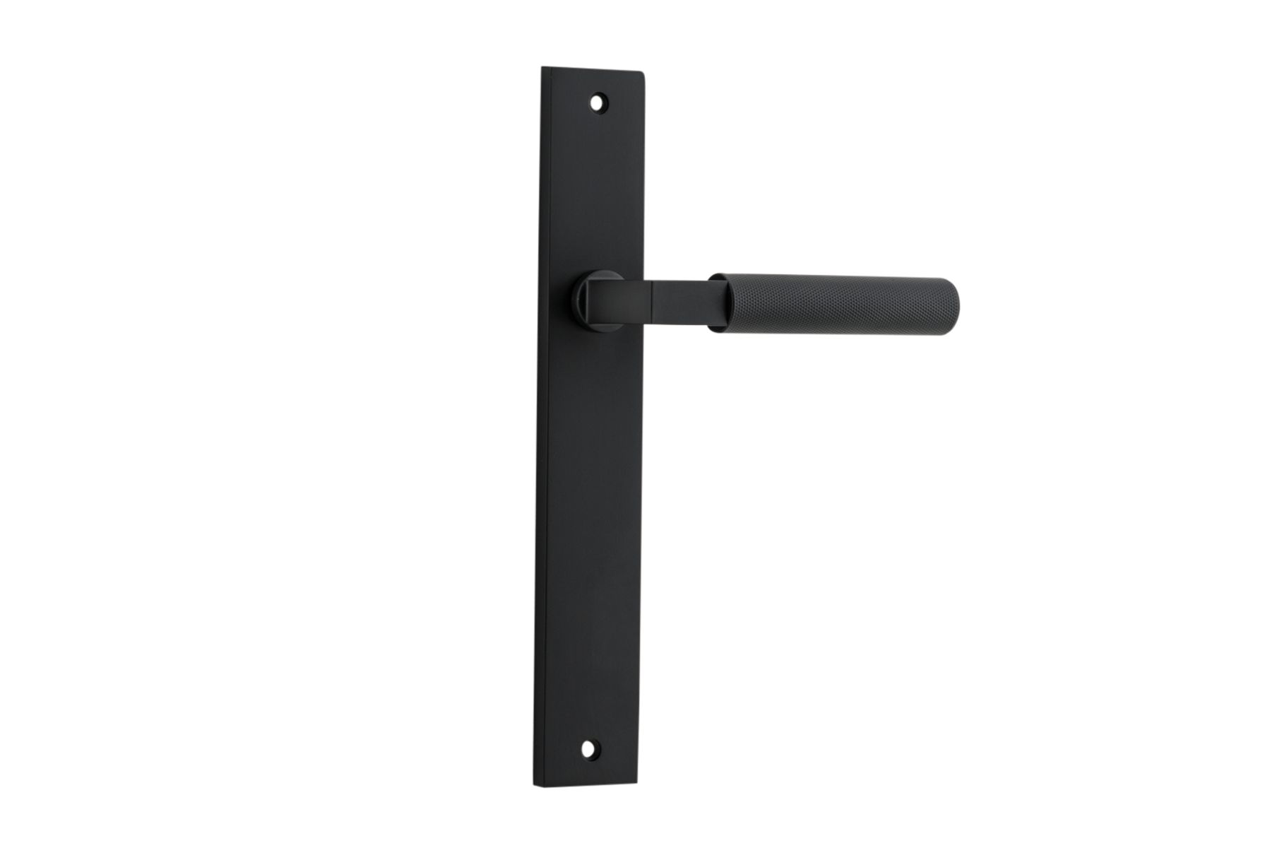 12752 - Brunswick Lever - Rectangular Backplate - Matt Black - Passage