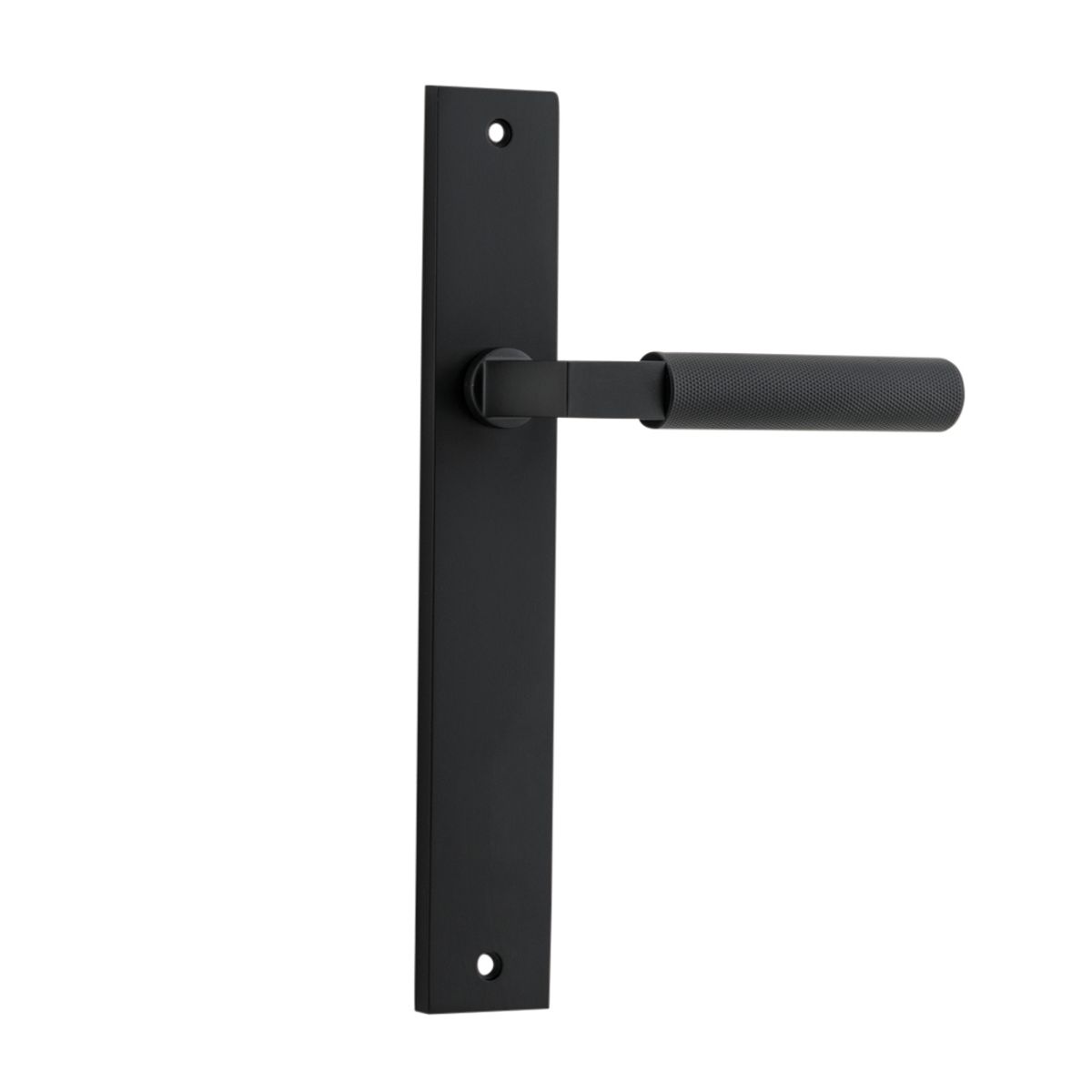 12752 - Brunswick Lever - Rectangular Backplate - Matt Black - Passage