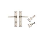 14880KPRIV60 - Copenhagen Lever - Chamfered Backplate Privacy Kit with Privacy Turn - Satin Nickel - Privacy