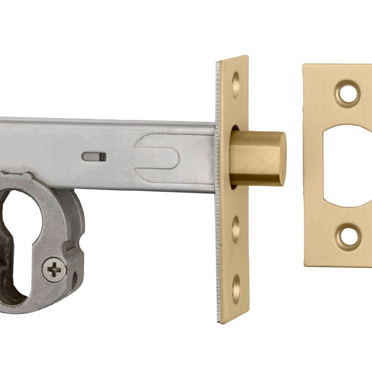 22560 - Euro Mortice Deadbolt - 70mm Backset - Brushed Gold PVD - Entrance