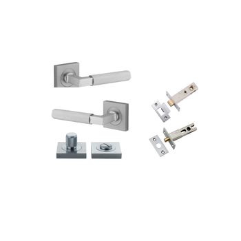 Brunswick Lever - Square Rose Privacy Kit