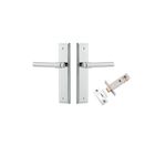 11902KPASS60 - Helsinki Lever - Stepped Backplate Passage Kit - Polished Chrome - Passage