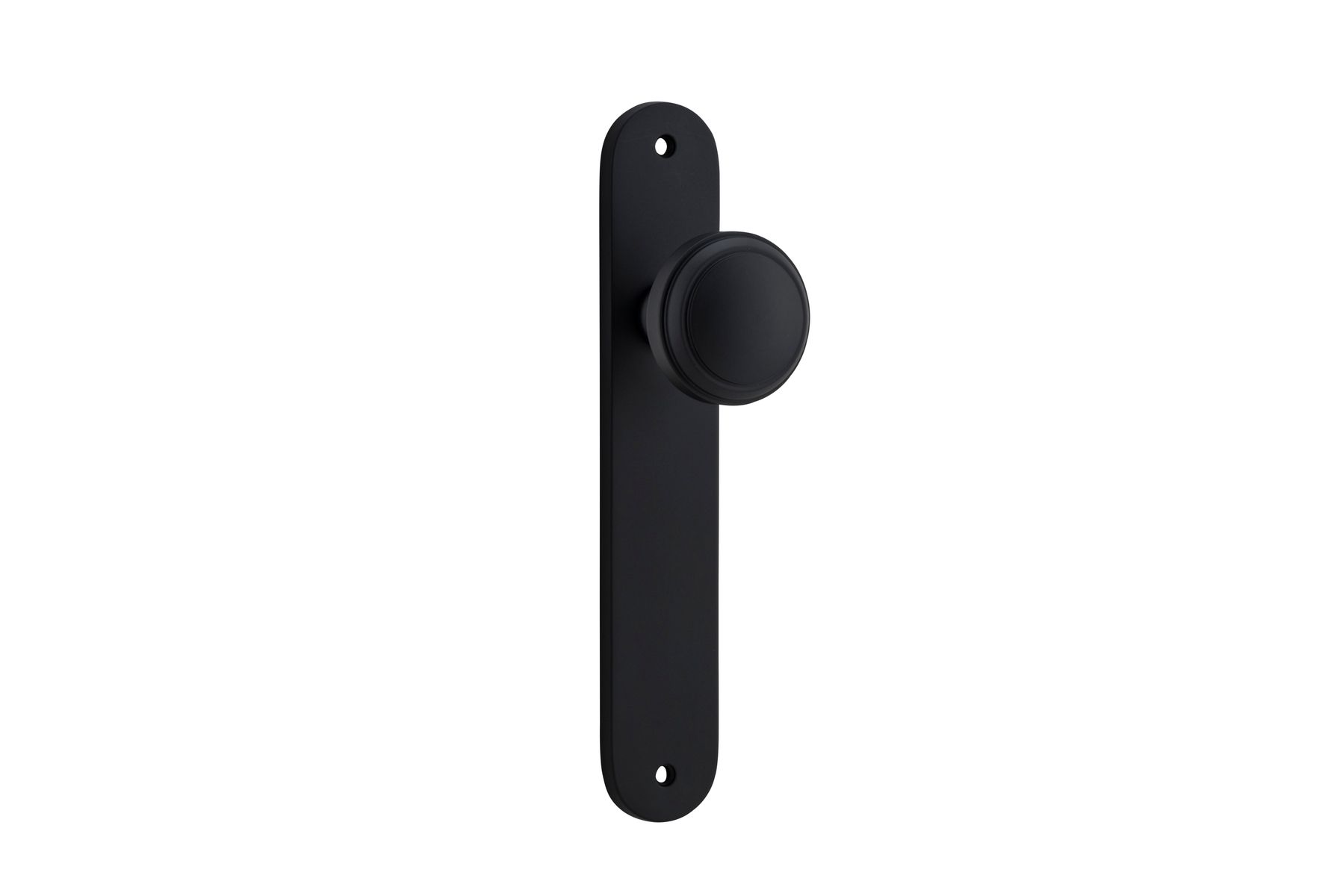 12832 - Paddington Knob - Oval Backplate - Matt Black - Passage