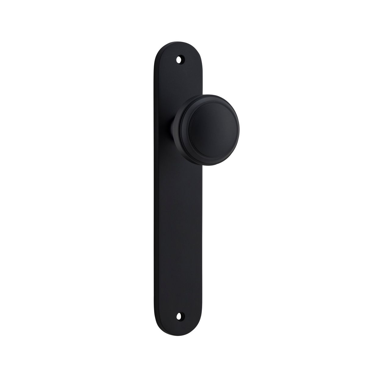 12832 - Paddington Knob - Oval Backplate - Matt Black - Passage