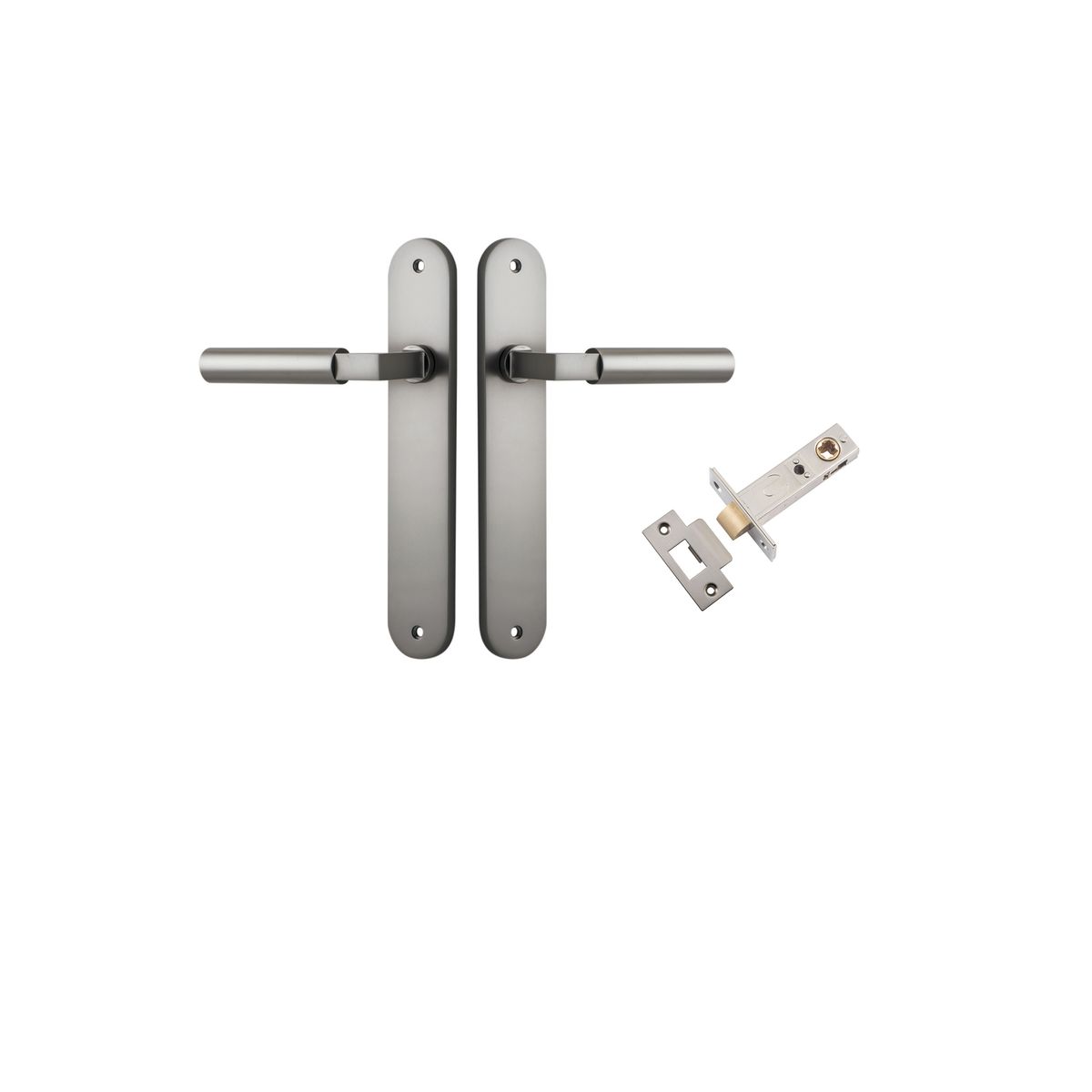 14766KPASS60 - Berlin Lever - Oval Backplate Passage Kit - Satin Nickel - Passage