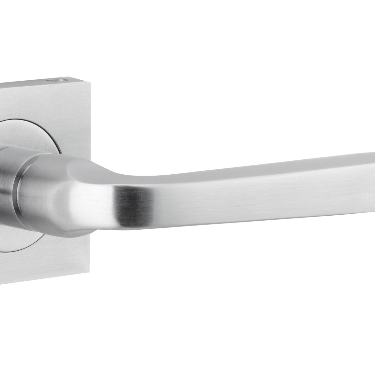0395KIBPRIV60 - Annecy Lever - Square Rose (Inbuilt Privacy) - Brushed Chrome - Privacy