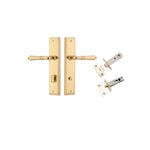 10236KPRIV60 - Sarlat Lever - Stepped Backplate Privacy Kit - Polished Brass - Privacy