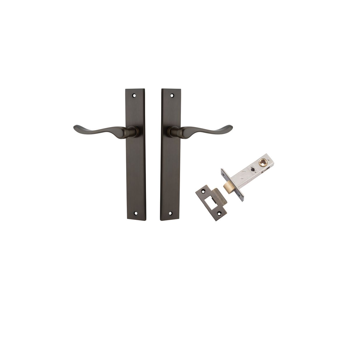 10920KPASS60 - Stirling Lever - Rectangular Backplate Passage Kit - Signature Brass - Passage