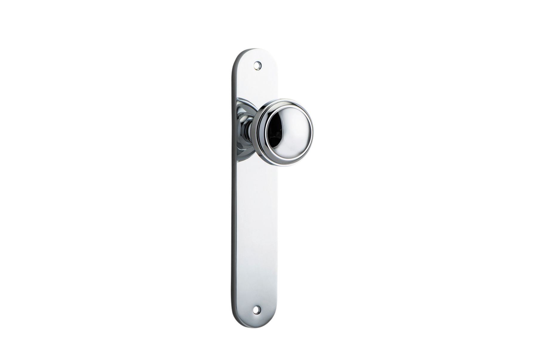 11832 - Paddington Knob - Oval Backplate - Polished Chrome - Passage