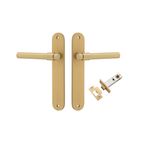 16400KPASS60 - Helsinki Lever - Oval Backplate Passage Kit - Brushed Gold PVD - Passage