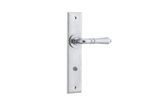 12280 - Sarlat Lever - Chamfered Backplate - Brushed Chrome - Passage