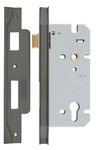 17321 - Rebated 85mm Euro Mortice Locks - 60mm Backset - Graphite PVD