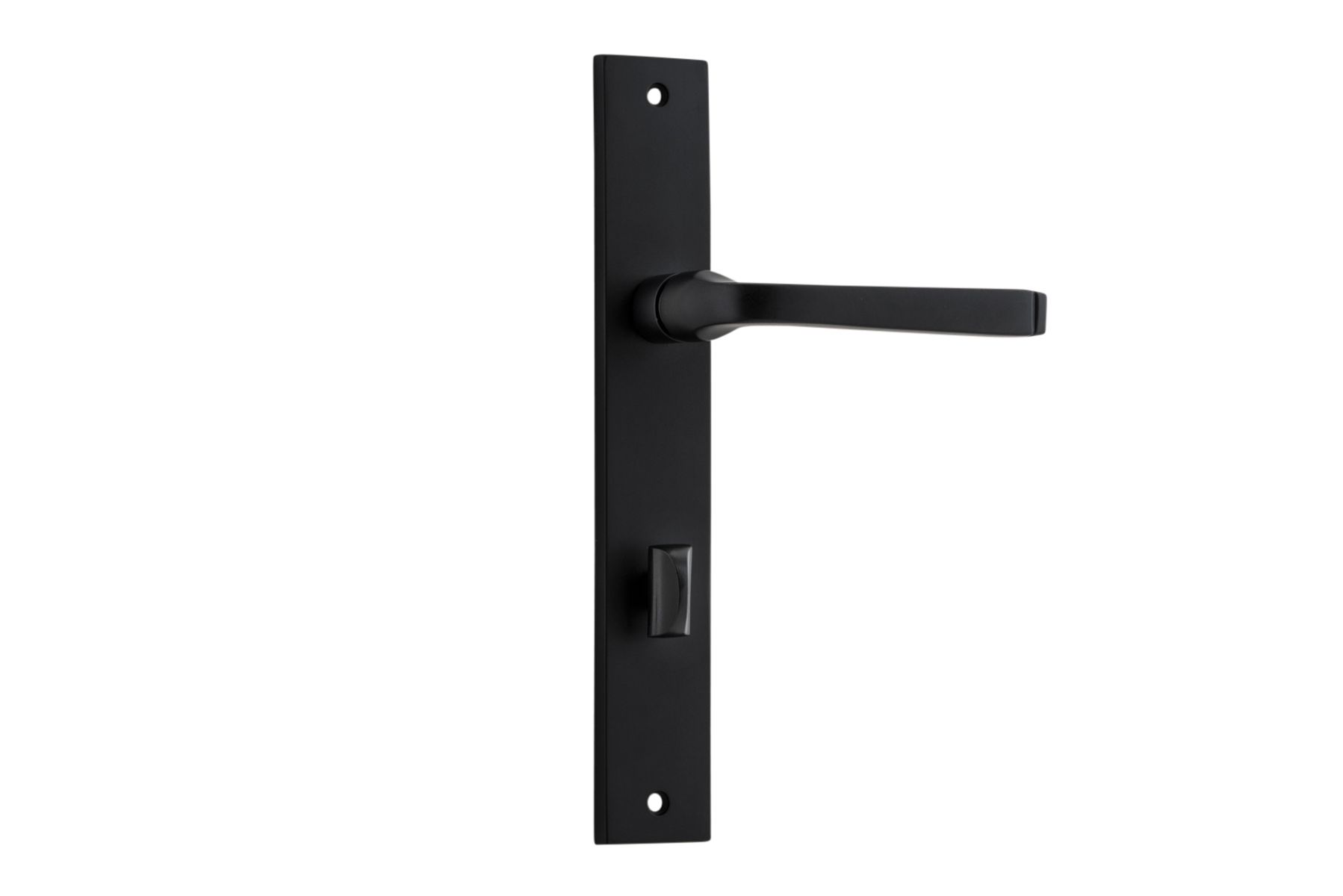 12708P85 - Annecy Lever - Rectangular Backplate - Matt Black - Privacy