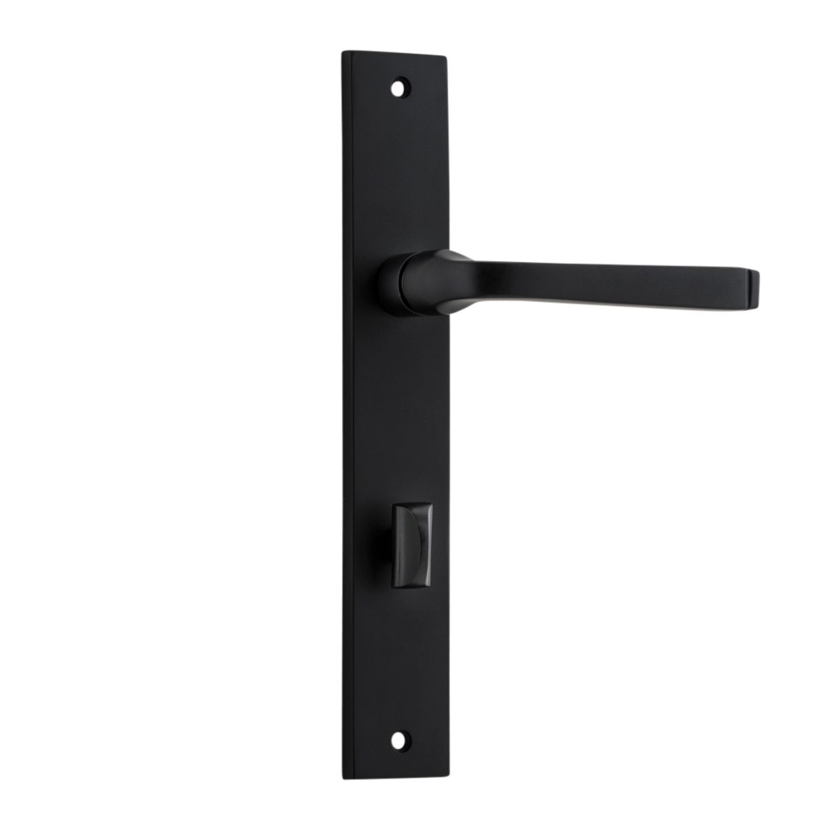 12708P85 - Annecy Lever - Rectangular Backplate - Matt Black - Privacy