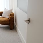 0339 - Bronte Lever - Round Rose - Satin Nickel - Passage