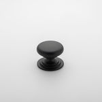 0564 - Sarlat Cupboard Knob - P27xD32mm - Matt Black