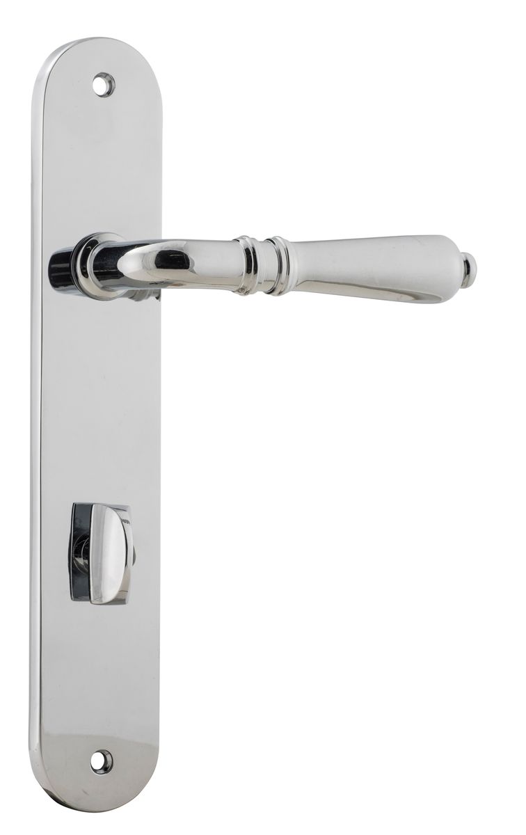 11724P85 - Sarlat Lever - Oval Backplate - Polished Chrome - Privacy