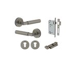 16861KENTR60KT - Brunswick Lever - Round Rose Entrance Kit with High Security Lock - Graphite PVD - Entrance