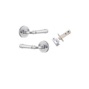 Verona Lever - Round Rose (Inbuilt Privacy)