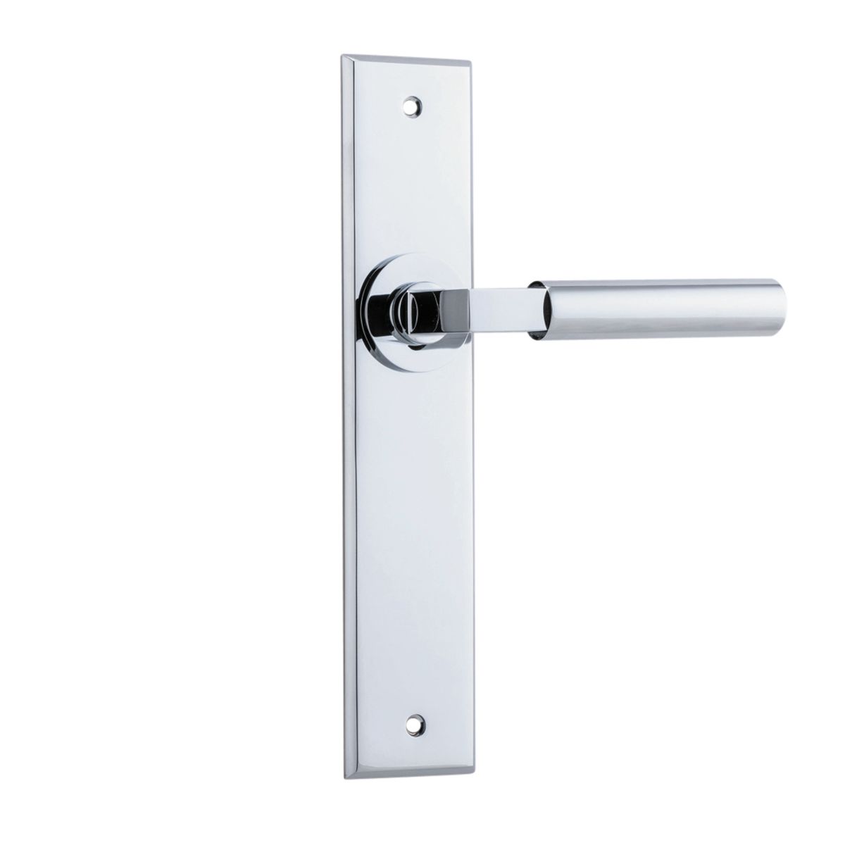 11794 - Berlin Lever - Chamfered Backplate - Polished Chrome - Passage