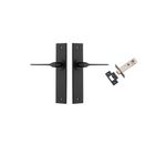 12758KPASS60 - Como Lever - Chamfered Backplate Passage Kit - Matt Black - Passage