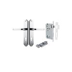 11720KENTR60KT - Annecy Lever - Shouldered Backplate Entrance Kit with High Security Lock - Polished Chrome - Entrance