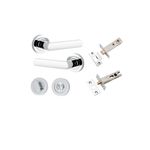 20774KPRIV60 - Osaka Lever - Round Rose Privacy Kit with Separate Privacy Turn - Polished Chrome - Privacy