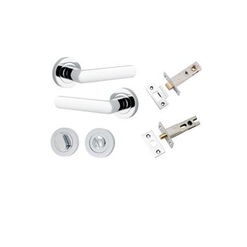 Osaka Lever - Round Rose Privacy Kit with Separate Privacy Turn