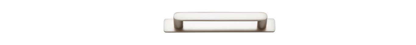 20959B - Osaka Cabinet Pull with Backplate - CTC128mm - Satin Nickel