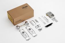 Bungalow Door Knob - Long Backplate Entrance Set with High Security Lock