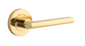 9210KIBPRIV60 - Baltimore Lever - Round Rose (Inbuilt Privacy) - Polished Brass - Privacy