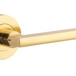 9210KIBPRIV60 - Baltimore Lever - Round Rose (Inbuilt Privacy) - Polished Brass - Privacy