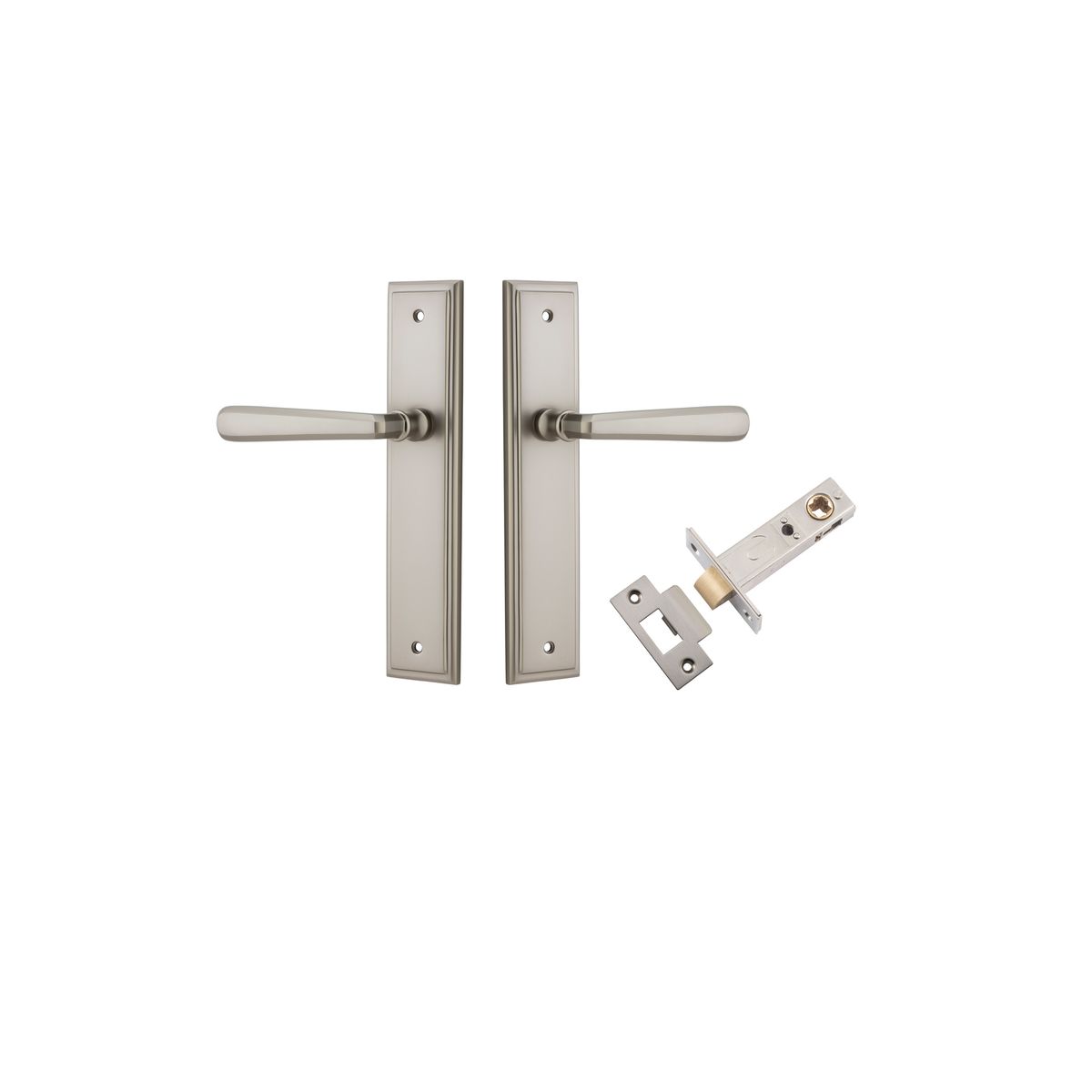 14878KPASS60 - Copenhagen Lever - Stepped Backplate Passage Kit - Satin Nickel - Passage