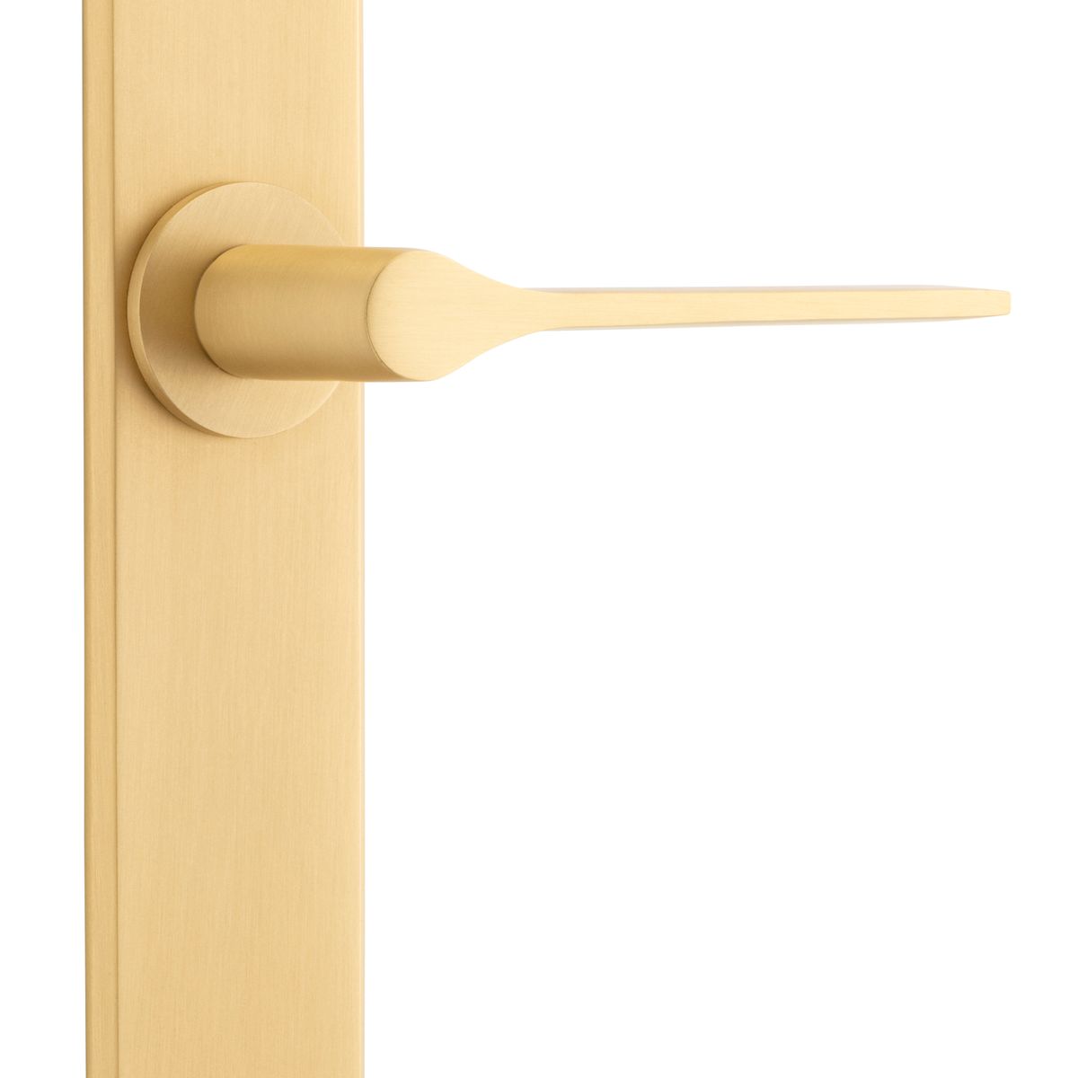 15258 - Como Lever - Chamfered Backplate - Brushed Brass - Passage