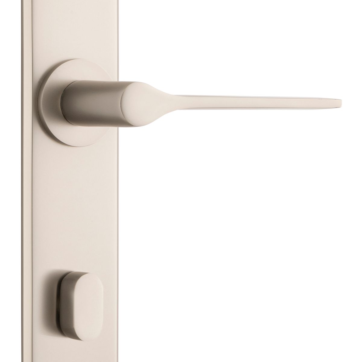 14758P85 - Como Lever - Chamfered Backplate - Satin Nickel - Privacy