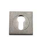 20027 - Euro Escutcheons -  Square - Distressed Nickel