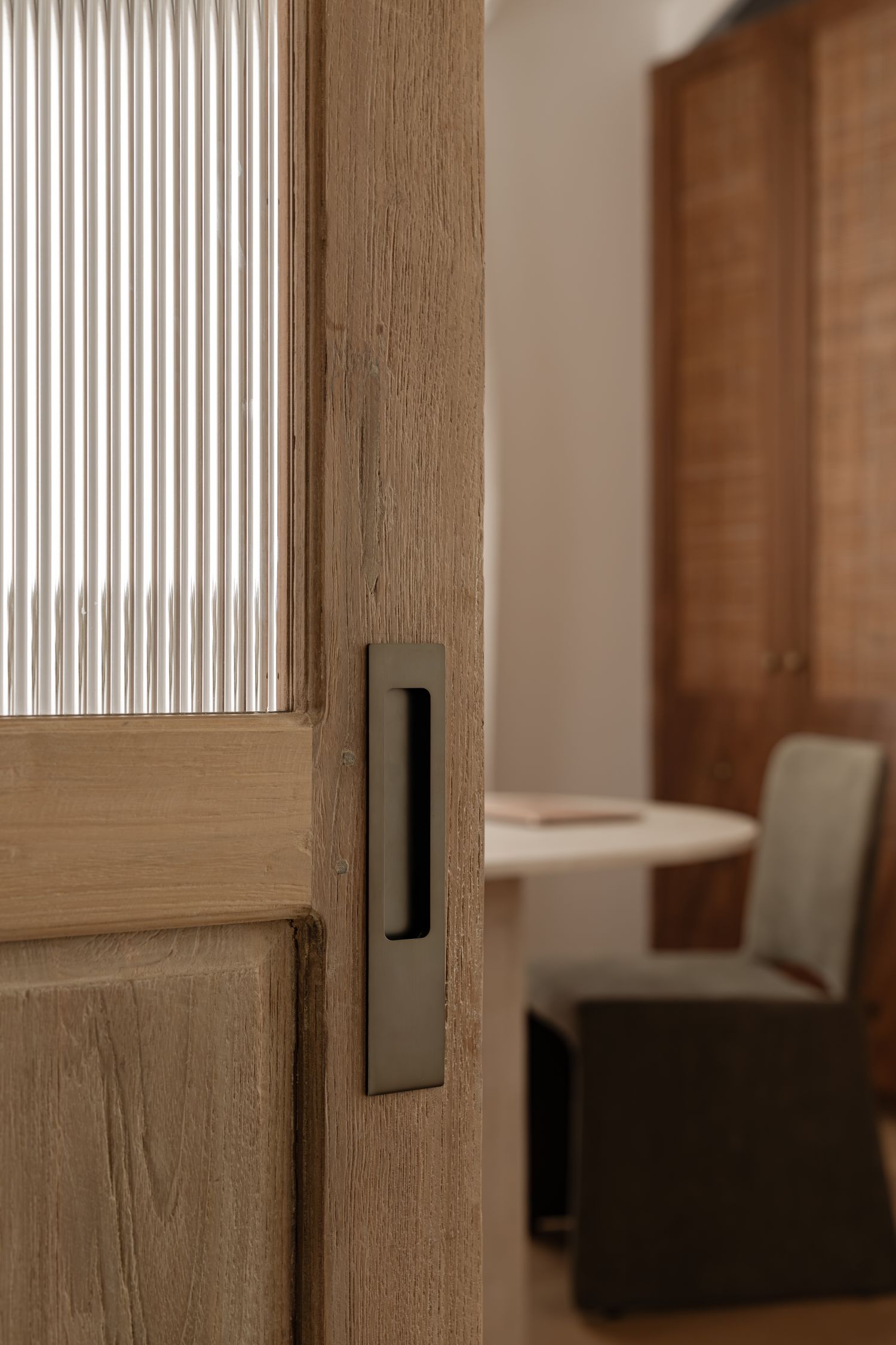 21416 - Rectangular Sliding Door Pull Passage Kit - Brushed Brass - Passage