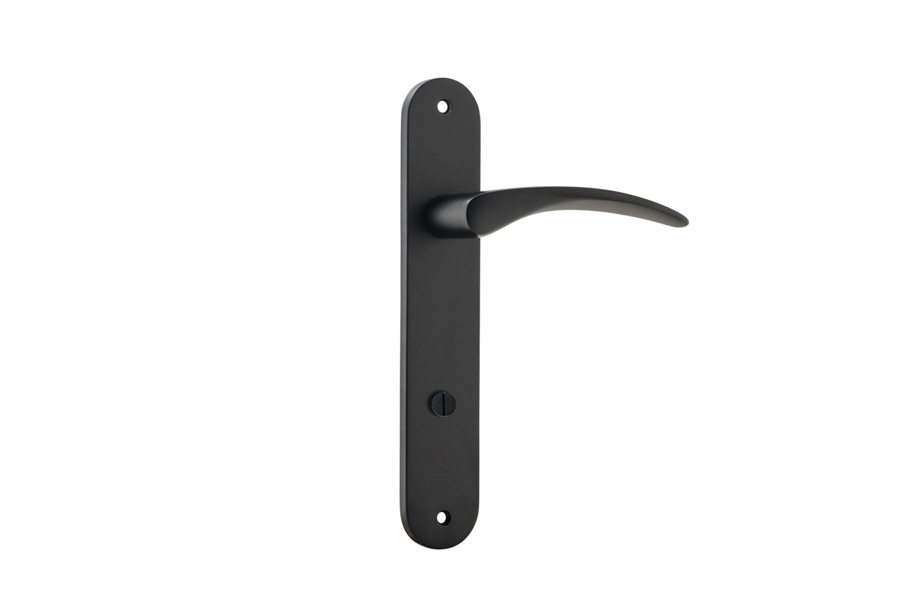 12728P85 - Oxford Lever - Oval Backplate - Matt Black - Privacy