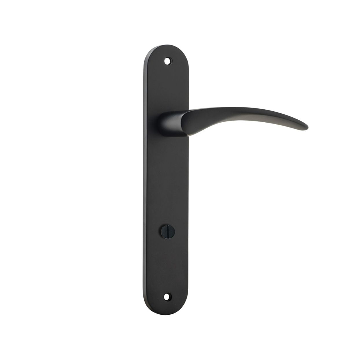 12728P85 - Oxford Lever - Oval Backplate - Matt Black - Privacy